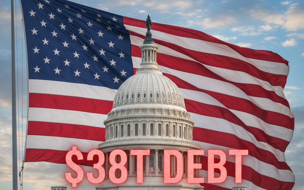 US debt $38T